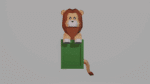 Cadre photo lion en papercraft 3D