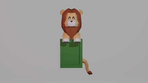 Cadre photo lion en papercraft 3D