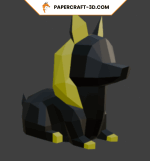 Mini anubis en papercraft 3D