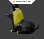 Mini anubis en papercraft 3D