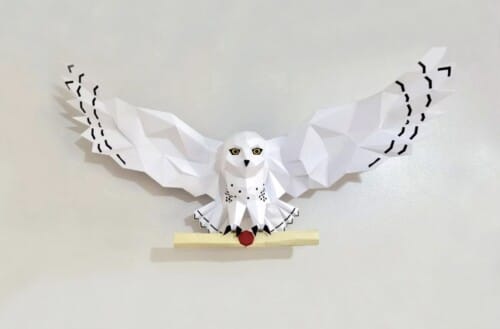 Chouette de Harry Potter en papercraft 3D