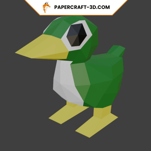Canard en papercraft 3D