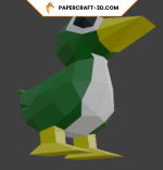 Canard en papercraft 3D
