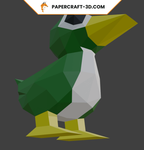 Canard en papercraft 3D