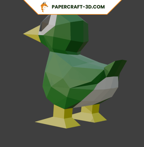 Canard en papercraft 3D