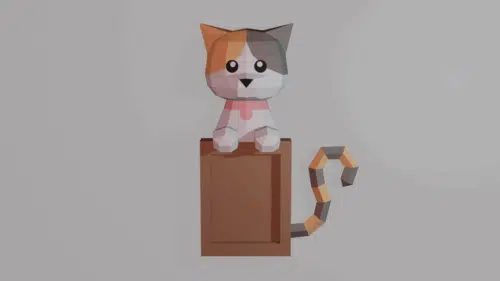 Papercraft Katzenrahmen in 3D Origami