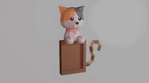 Papercraft Katzenrahmen in 3D Origami