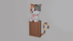 Papercraft Katzenrahmen in 3D Origami
