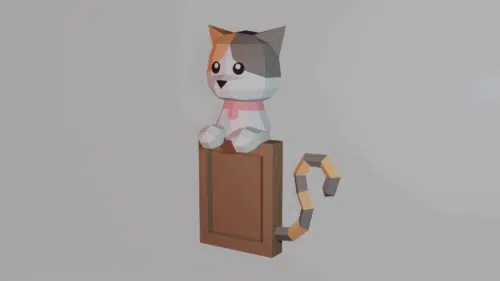 Papercraft Katzenrahmen in 3D Origami