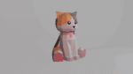 Papercraft Kätzchen in Origami 3D