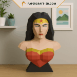 Buste de Wonder Woman en papercraft 3D