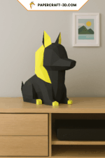 Mini anubis en papercraft 3D