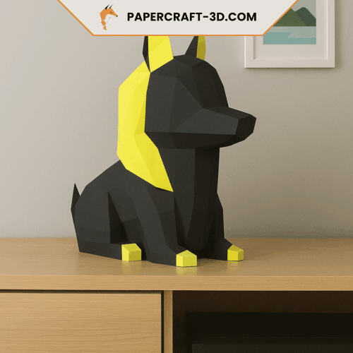 Mini anubis en papercraft 3D