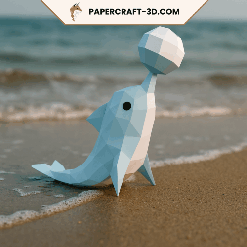 Dauphin en papercraft 3D