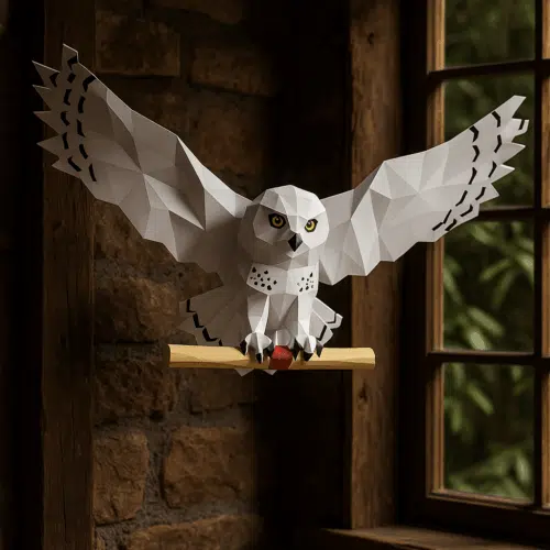 Chouette de Harry Potter en papercraft 3D