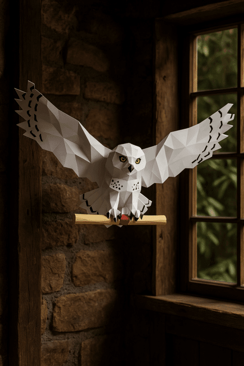Chouette de Harry Potter en papercraft 3D