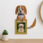 Cadre photo d'un chien en papercraft 3D