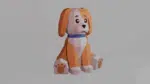 Chiot en papercraft 3D