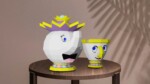 Zip et Mme Samovar de la Belle et la Bête en papercraft 3D