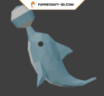 Dauphin en papercraft 3D