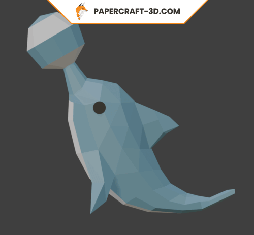 Dauphin en papercraft 3D