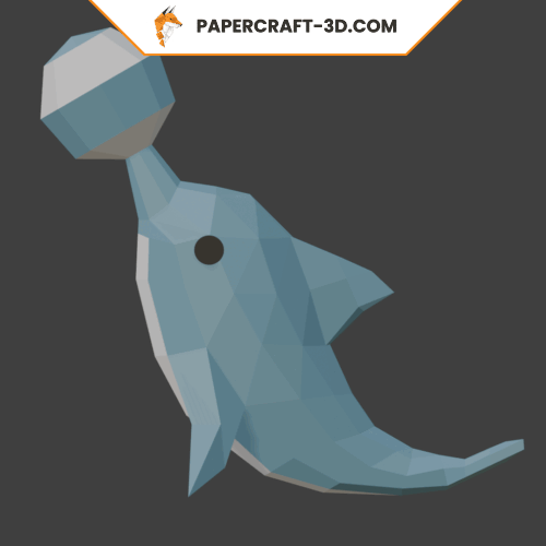Dauphin en papercraft 3D
