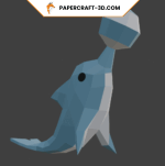 Dauphin en papercraft 3D