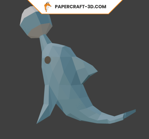 Dauphin en papercraft 3D