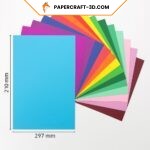 Kit feuilles de couleur, imprimées avec le modèle