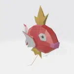 Magicarpe de Pokémon en papercraft 3D