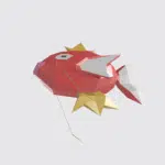 Magicarpe de Pokémon en papercraft 3D