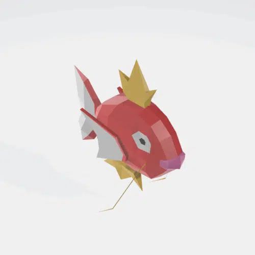 Pokémon Karpador in 3D-Papierkunst