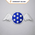 Carapace bleu de Mario en papercraft 3D