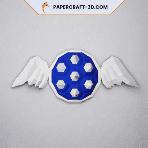 Carapace bleu de Mario en papercraft 3D