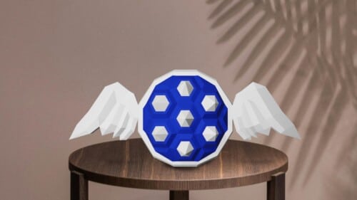 Carapace bleu de Mario en papercraft 3D