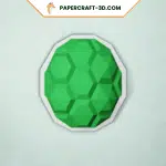 Carapace verte de Mario en papercraft 3D