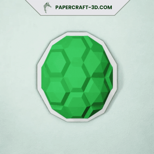 Carapace verte de Mario en papercraft 3D