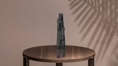 Papercraft schwarzes Pferd in 3D origami