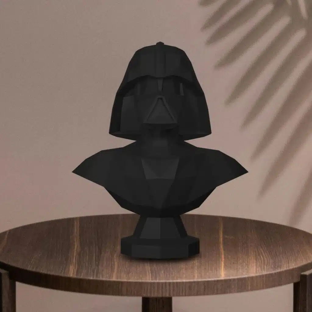Buste de Dark Vador de Star Wars en papercraft 3D