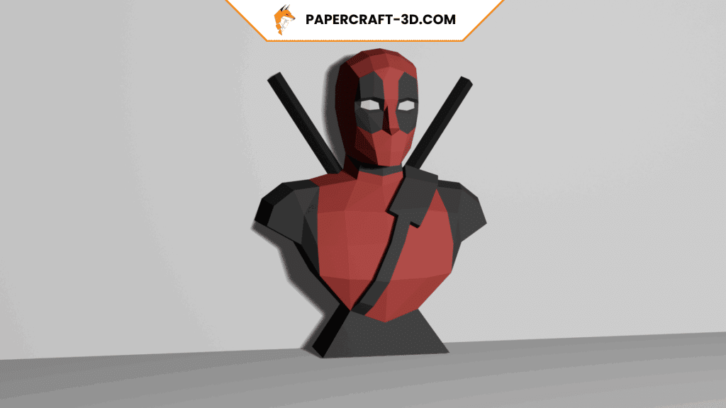 Papercraft 3D Deadpool Büste Papercraft 3D Deadpool Büste