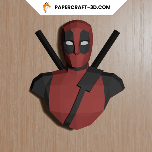 Buste de Deadpool de Marvel en papercraft 3D