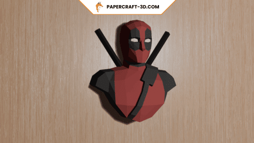 Buste de Deadpool de Marvel en papercraft 3D