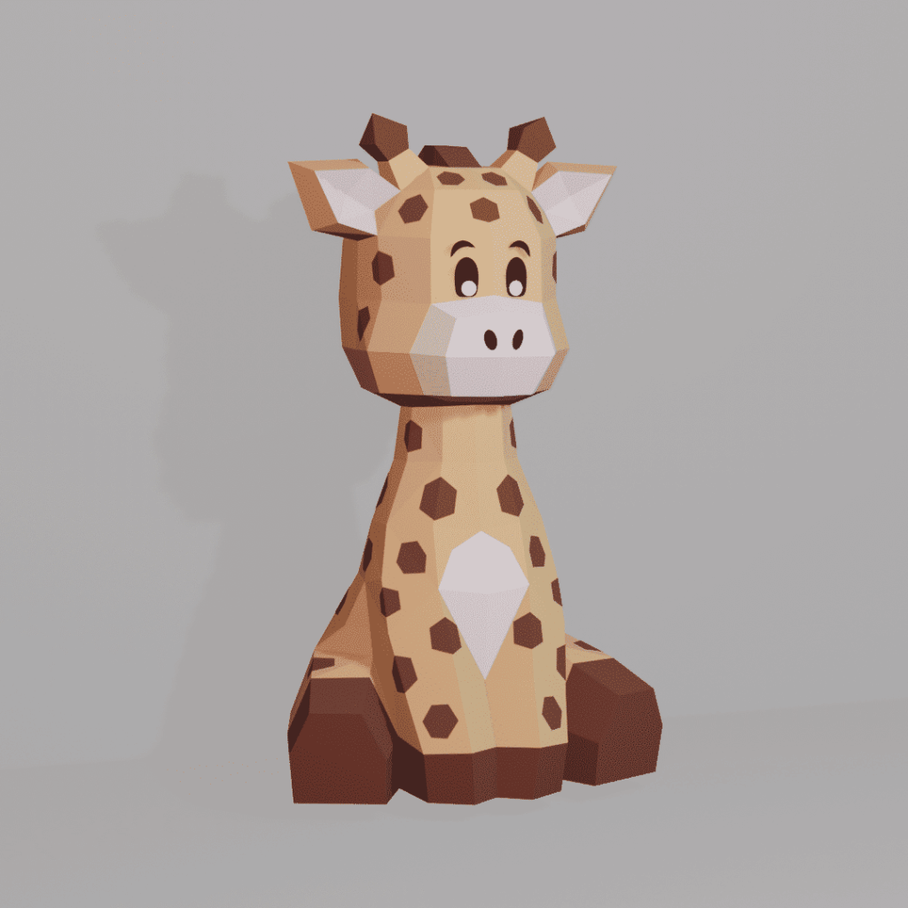 Giraffe en papercraft 3D