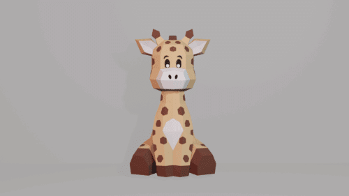 Giraffe en papercraft 3D