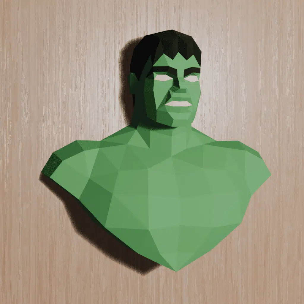 Papercraft de Hulk en origami 3D