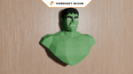 Buste de Hulk de Marvel en papercraft 3D