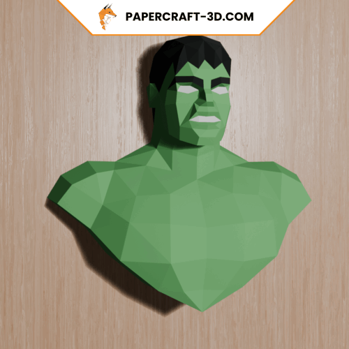 Buste de Hulk de Marvel en papercraft 3D