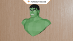 Buste de Hulk de Marvel en papercraft 3D