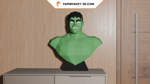 Buste de Hulk de Marvel en papercraft 3D