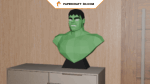 Buste de Hulk de Marvel en papercraft 3D